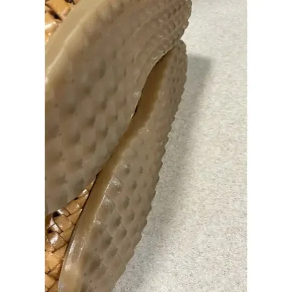 Sandua Women's Floral Embroidered Flats Size 7 Mexican Sandals Brown Leather - Picture 8 of 11